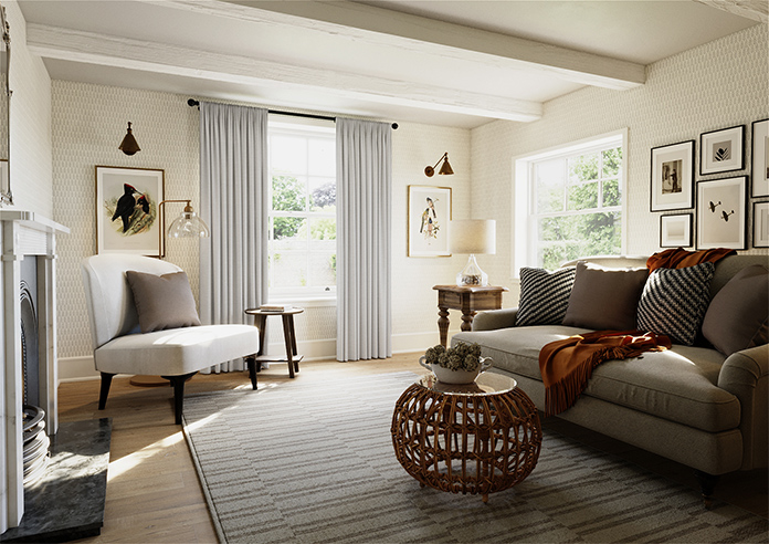 Tussah, Snowdrift - Made to Measure Curtains - Image 7